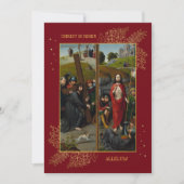 Rode Christelijke paasbrunch Egg Hunt Kaart (Voorkant)