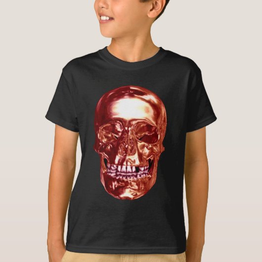 Rode Chrome Schedel Shirt (Voorkant)