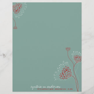 Rode Chrysanthemum Bloemen Elegante Chic Bloemstuk Custom Briefhoofd