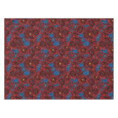 Rode chrysanthemum-bloemen en oranje kevers tafelkleed (Voorkant (Horizontaal))