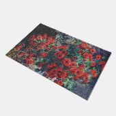 Rode chrysanthemum, Monet Deurmat (Schuin)