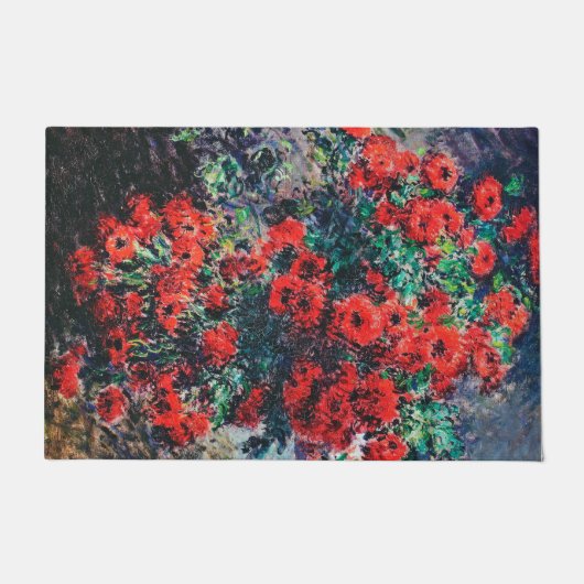 Rode chrysanthemum, Monet Deurmat (Voorkant)