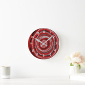 Rode Circular Designer Pattern  Ronde Klok (Huis)
