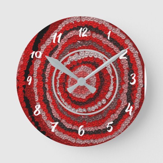 Rode Circular Designer Pattern  Ronde Klok (Voorkant)