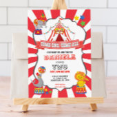 Rode Circus Carnival Birthday Uitnodiging