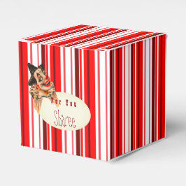 Rode Circus Stripe & Clowns Favor Box Bedankdoosjes
