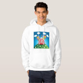 Rode Circus Tent Mannen Hoodie (Voorkant volledig)
