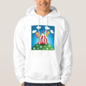 Rode Circus Tent Mannen Hoodie (Voorkant)