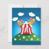 Rode Circus Tent Uitnodigingen (Voorkant)