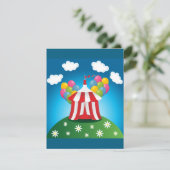 Rode Circus Tent Uitnodigingen (Staand voorkant)