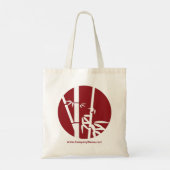 Rode Cirkel Aangepaste Logo en aangepaste tekst Ha Tote Bag (Achterkant)