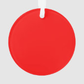 Rode Cirkel Acryl Ornament (achterkant)