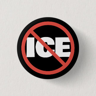 Rode Cirkel Anti-Trump ICE Politieke Mening Ronde Button 3,2 Cm