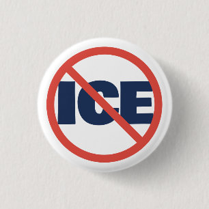 Rode Cirkel Anti-Trump ICE Politieke Mening Ronde Button 3,2 Cm