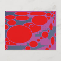 rode cirkel en donkerblauwe paarse abstracte kunst