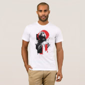 Rode Cirkel Glitch Portret T-shirt (Voorkant volledig)