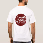 Rode cirkel Jezus redt graffiti T-shirt (Achterkant)
