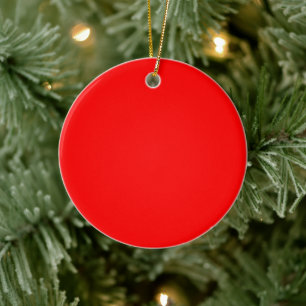 Rode Cirkel Keramische Kerstbal Keramisch Ornament
