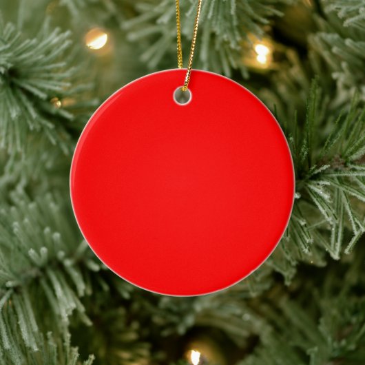 Rode Cirkel Keramische Kerstbal Keramisch Ornament (Boom)