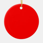 Rode Cirkel Keramische Kerstbal Keramisch Ornament (Voorkant)