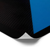 Rode cirkel met blauwe en gele diagonalen Bauhaus Poster (Hoek)