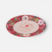 Rode cirkel met een moderne Chinese bruiloft Papieren Bordje (Gekanteld)