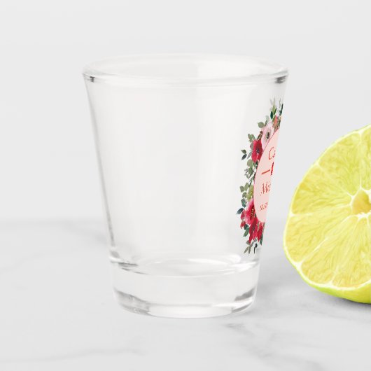 Rode cirkel met een moderne Chinese bruiloft Shot Glas (Links)