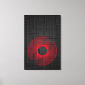 Rode cirkel, modern, Abstract, huisdecor, zwart Canvas Afdruk (Voorkant)