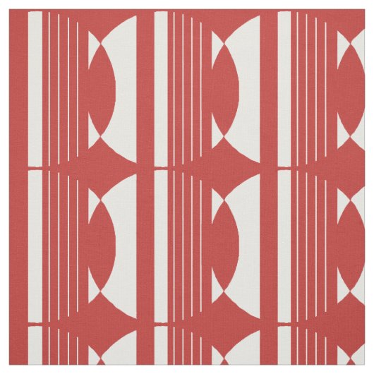 Rode cirkel patroon stof (Swatch)