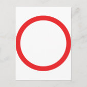 rode cirkel ring briefkaart (Voorkant)