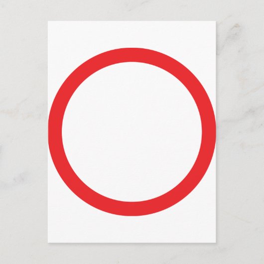 rode cirkel ring briefkaart (Voorkant)