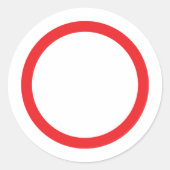 rode cirkel ring ronde sticker (Voorkant)