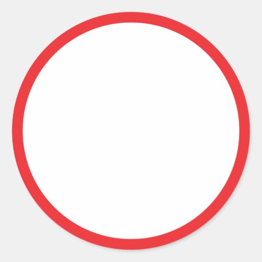 rode cirkel ring ronde sticker (Voorkant)