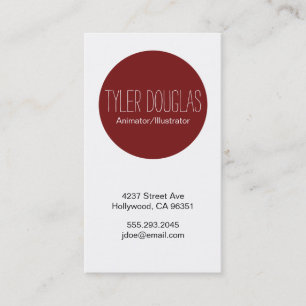 Rode cirkel visitekaartje