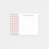 Rode cirkelpatroon Aangepaste notities Post-it® Notes (Voorkant)