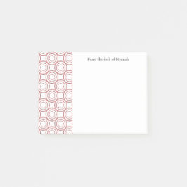 Rode  cirkelpatroon Aangepaste notities Post-it® Notes