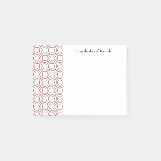 Rode  cirkelpatroon Aangepaste notities Post-it® Notes (Voorkant)