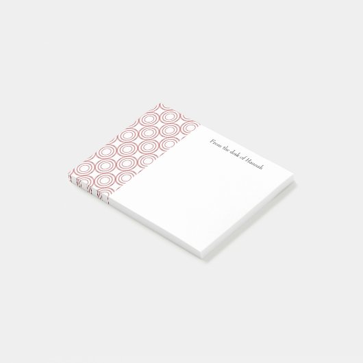 Rode cirkelpatroon Aangepaste notities Post-it® Notes (Schuin)