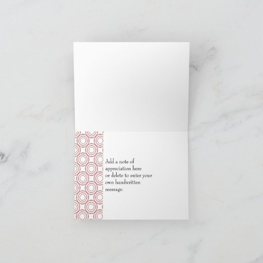 Rode cirkelpatroon Hartelijk dank Kaart (Binnen)