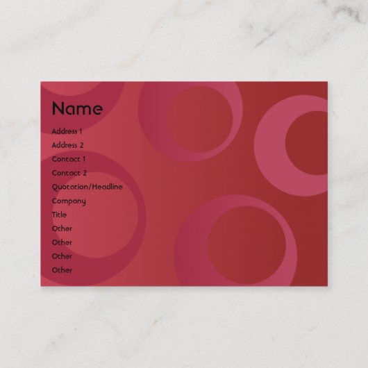 Rode cirkels - Chubby Visitekaartje (Voorkant)