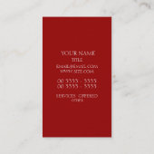 Rode cirkels en monogram visitekaartje (Achterkant)