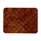 Rode cirkels en vierkantjes op goud magneet (Horizontaal)