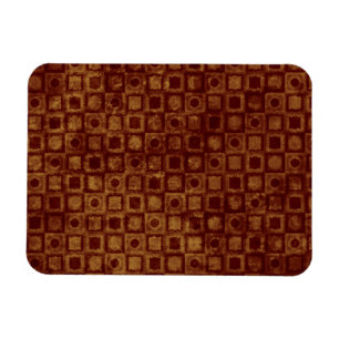 Rode cirkels en vierkantjes op goud magneet