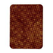 Rode cirkels en vierkantjes op goud magneet (Verticaal)