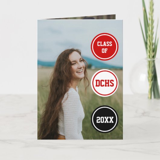 Rode cirkels Foto Afstuderen (Voorkant)