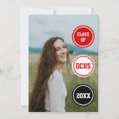 Rode cirkels Foto Afstuderen Kaart (Voorkant)