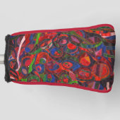 Rode cirkels golfheadcover (Voorkant)