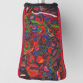 Rode cirkels golfheadcover (Draai 90)