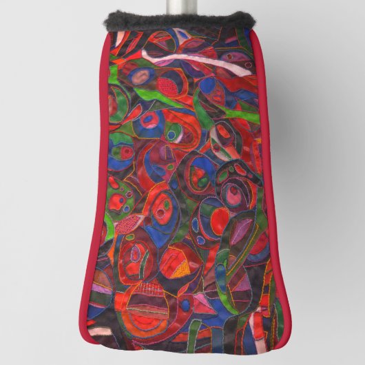 Rode cirkels golfheadcover (Draai 90)