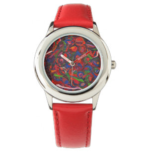 Rode cirkels horloge